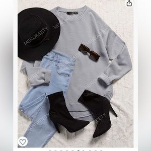 MEROKEETY Women's Long Sleeve Sweater